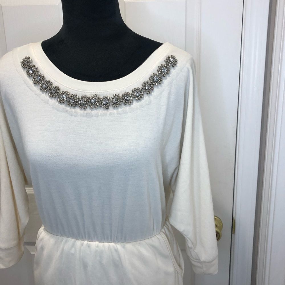 Francesca’s Free rhinestone and beaded dress with pockets, size small - Picture 2 of 13